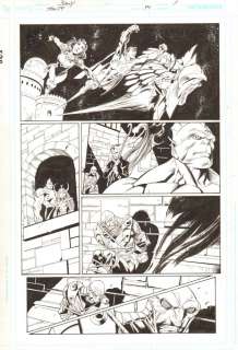 Art Thibert, Mark Bagley - Trinity #44 p. 11 - crime syndicate of amerika (owlman, superwoman, & ultraman) fly away - enigma, despero, & morgaine le fey - 2009