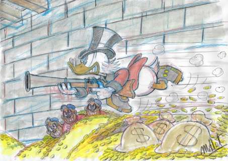 Millet | Scrooge McDuck - Millet - Original Drawing | Catawiki