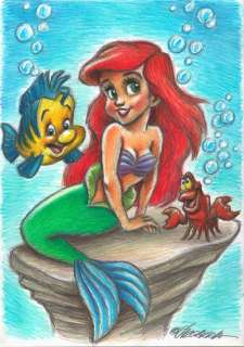Joan Vizcarra | The Little Mermaid - Original Drawing - Vizcarra, Joan - Page volante | Catawiki