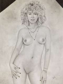 T. Grayson | Hot hot Sexy Stoccolma (Esther Acebo/Money Heist) - Original Sexy Pencils Nude Drawing - Signed | Catawiki