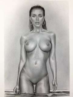 Margareth G. | Pin-Up Sexy - Original Erotic Art Dry Brush Oil Illustration 40x30 cm. (A3) Signed - (2018) | Catawiki