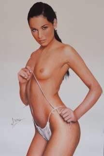 Walter Berg | Walter Berg - Original watercolor - Sexy pin-up - Size: 42 x 58 cm. - (2021) | Catawiki