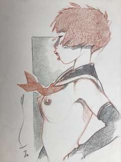 Michetz, Marc | Michetz, Marc - Dessin original couleur - Geisha - (2020) | Catawiki