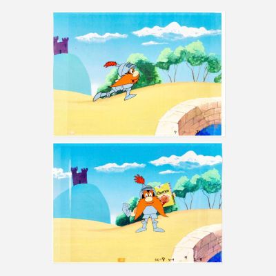 Lot 204 - Group of Two Yosemite Sam Cheerios TV Commercial Animation Cel (1968) | Landry Pop Auctions