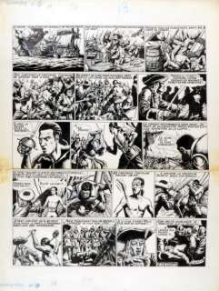 Cazanave, Raymond - Â«Le vampire des caraïbesÂ». Encre de chine pour la planche