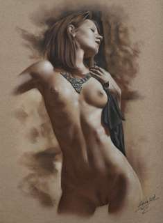 Denis Prenzel | Denis Prenzel - Original drawing - Pin-up - Lisa - Size: 30 x 40 cm. - (2021) | Catawiki