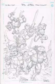 Freddie E. Williams II - He-Man and the Turtles (Pencil Study) HE-MAN / TMNT 11Ã—17