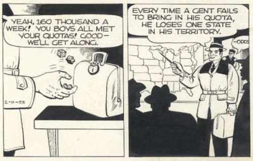 54: Gould Dick Tracy daily 2/11/53 original comic art | Russ Cochran