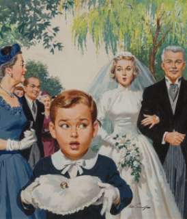  - Arthur Saron Sarnoff (American, 1912-2000)
 The Ring Bearer, The American Weekly magazine cover, June 2, 1957
 Gouache o...
