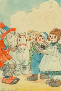  - Johnny Gruelle (American, 1880-1938)
 Raggedy Ann & Andy and the Camel with the Wrinkled Knees, 1924
 Watercolor and ink...