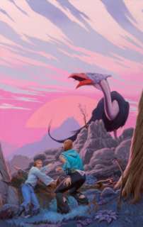  - Michael Whelan (American, b. 1950)
 Star of Danger paperback cover, 1975
 Acrylic on board
 27 x 17-3/4 in.
 Initialed ...