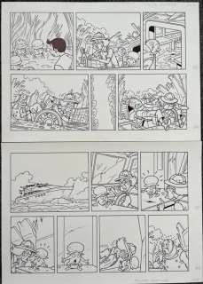 Luc Morjaeu (Studio Vandersteen) | Suske en Wiske - Originele pagina (p.14) - Tante Biotica - 35 x 49 cm. - Page volante - (2014) | Catawiki