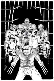 Declan Shalvey - return of wolverine #4 cover (8 different wolverines from his full history, wow! ) 2018