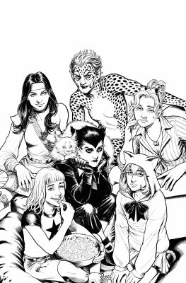 Nicola Scott - C&C Rob Jl - Cheetah and Cheshire Rob the Justice League Cover 3