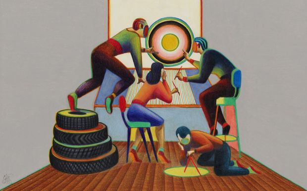 Lorenzo Mattotti | Ruota - Fondazione Pirelli, 2024 | Philippe Labaune Gallery