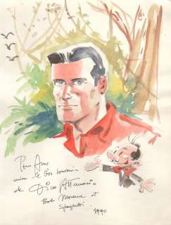 Attanasio | Bob Morane et Spaghetti, illustration Ã  la mine d… | Millon