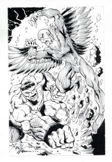 Hulk vs. Vulture Sketch by Ron Williams | mycomicshop.com