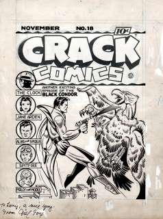 Gil Fox - Crack comics #18 golden age cover (1941)