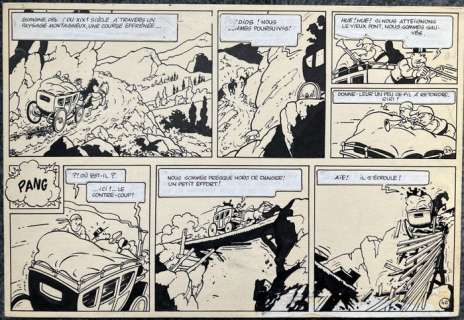 De Moor, Bob | De Moor, Bob - Originele halve pagina - Nonkel Zigomar, Snoe en Snolleke - De Rode Caballero - (1956) | Catawiki