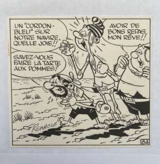 Remacle, Marcel | Remacle, Marcel - Case originale encre de Chine - Le Vieux Nick et Barbe-Noire T.1 - Pavillon noirs - (1960) | Catawiki