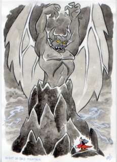 Xavi (Xavier Vives Mateu) | Fantasia - Dibujo original - FANTASIA 1940, MICKEY and a night on the bald mountain- XAVI - (2022) | Catawiki