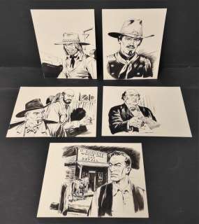 Virgilio Muzzi | Tex, Cavalcando con - Virgilio Muzzi - 5x illustrazioni originali - Page volante - Exemplaire unique - (1999) | Catawiki