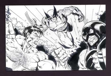 Wolverine, Hulk, and Juggernaut Sketch by Ron Williams | mycomicshop.com