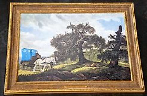 Jeroom | Jeroom - "Landschap met Dixihandelaar" NFT + Art print on Canvas (2022) | Catawiki