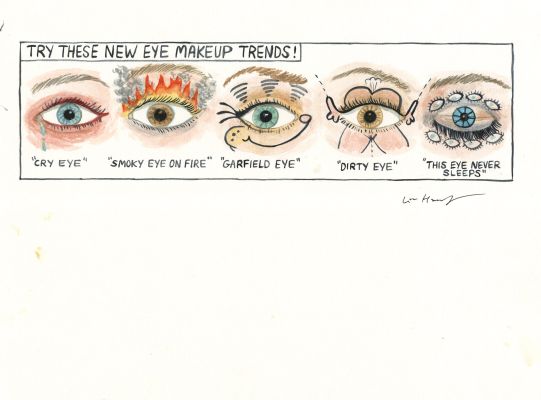 Lisa Hanawalt | Eye Makeup Trends - Aquarelle sur papier | Huberty Breyne Gallery