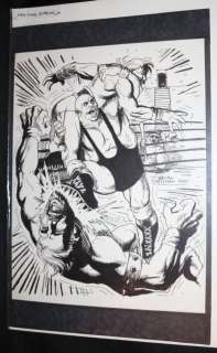 Brian Postman - king kong bundy #4 p. 26 - wrestling action splash - 2003 signed