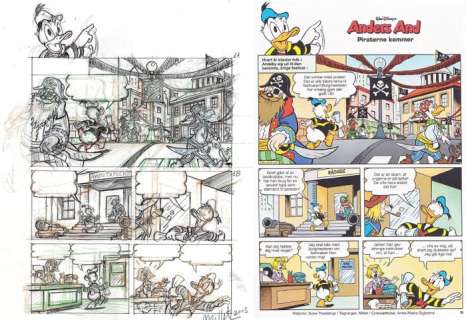 Sune Troelstrup, Millet | Donald Duck - "The Pirates are Coming" - D/D 2003-031 - page 1 - Signed Original Comic Page by Millet - (2005) | Catawiki