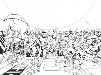 Michael Avon Oeming - STAR WARS ADVENTURES: CLONE WARS #1 WRAP COVER + LAYOUT