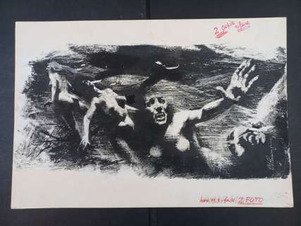 Ferdinando Carcupino | Ferdinando Carcupino - 1x illustrazione "Le streghe" - Page volante - Exemplaire unique | Catawiki