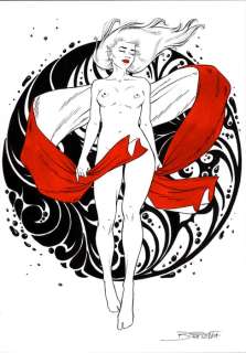 Elisabetta Barletta | Pin Up - E. Barletta - original artwork â€œLifeâ€ - Page volante - Exemplaire unique (2022) | Catawiki