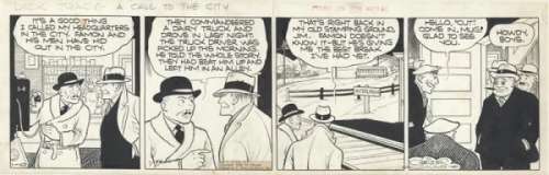 80: Gould Dick Tracy daily 1/10/36 original comic art | Russ Cochran