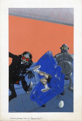 Jean-Michel Nicollet | ILLUSTRATION ORIGINALE DE COUVERTURE POUR HISTOIRES PRESSÉES T2 | Galerie Barbier