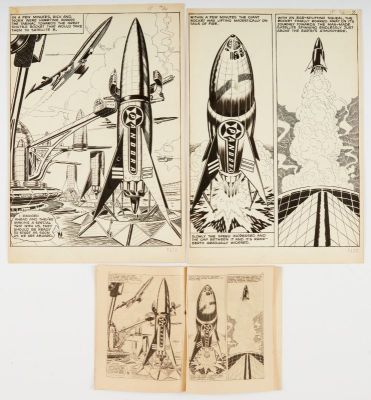 Lot 30 - Rick Random: 2 original artworks (1957) by Ron Turner for…