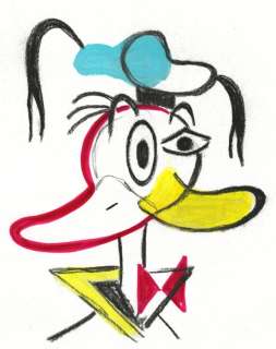 Tony Fernandez, Disney Artist | Donald Duck Saior Inspired By Pablo Picasso’s Art - Original Painting - 48 x 32 cm - Tony Fernandez Signed - Acrylic Art - Original Artwork | Catawiki