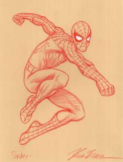 Russ Braun | Red Spidey, Tan Paper | Russ Braun
