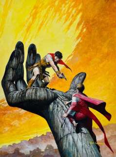 Don Lawrence - Gepubliceerd Trigië deel 9 - Don Lawrence - Originele gouache op board - Cover Trigië deel 9 - De strijd om de macht & The Trigan Empire coll. 5 - (1995)