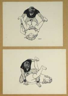 Varenne | Varenne, Alex - 2 Dessins orignaux - "Fragments érotique" - Kama Sutra | Catawiki