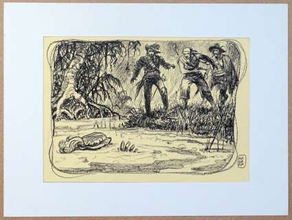 Milo Manara | Milo Manara - Dessin original - "Marécage" - Signé | Catawiki