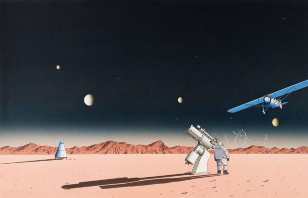 Guy Billout | The Air and Space Catalogue - Book Cover for "The Air and Space Catalogue", 1987 | Philippe Labaune Gallery