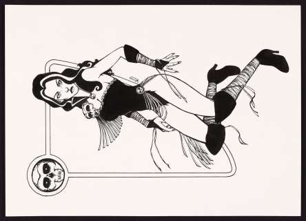 DiNA Simmons (George Perez’s Crimson Plague) Sketch by Luciano Vecchio | mycomicshop.com