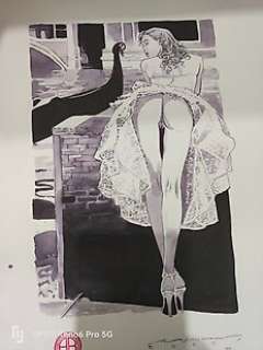 Alessandro Bocci | Milo Manara - Alessandro Bocci - illustrazione originale "Dedicated to Manara" - Page volante - Exemplaire unique | Catawiki