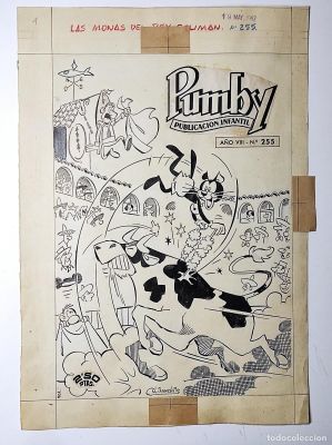 PORTADA ORIGINAL A PLUMILLA PUMBY Nº 255 - J. SANCHIS - CON ESTUDIO DE COLORES | todocoleccion (Buy It Now)
