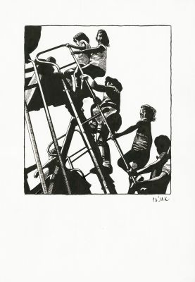 Frédéric Pajak | Sans titre, 6 - Encre de Chine, plume et pinceau sur papier | Huberty Breyne Gallery