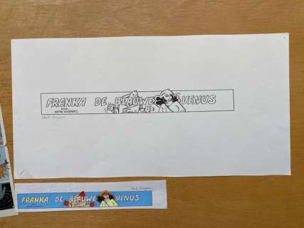 Kuijpers, Henk | Franka - Origineel titelstrook Veronica-gids voor "De blauwe Venus" | Catawiki