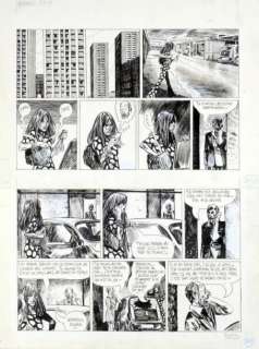Blutch, (Christian Hincker) | BLUTCH, Â«LUNE L’ENVERSÂ» Encre de chine pour la planche 34 de… | Coutau Bégarie