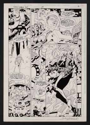 Original Art from Justice League International #64 (1994) Page 8 Pencils by Chuck Wojtkiewicz, Inks by Craig Gilmore | mycomicshop.com